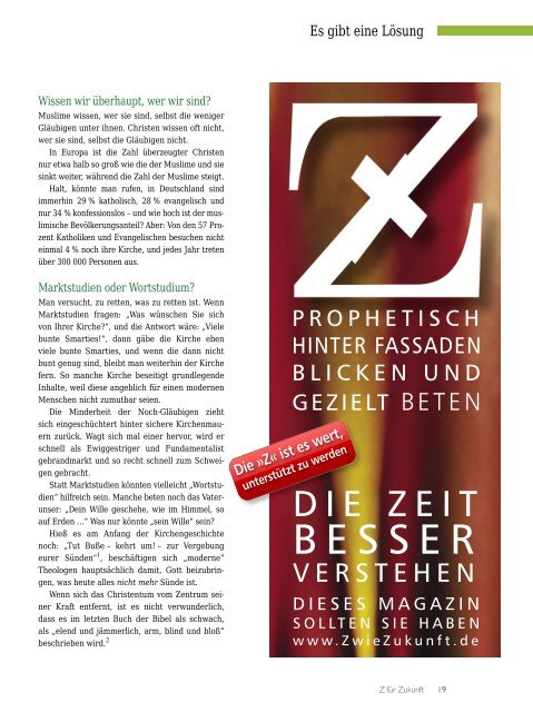 Das »Z«-Kennenlern-Magazin