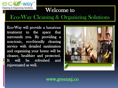 Green Cleaning Service New Jersey| Eco-Way Cleaning & Organizing Solutions