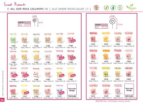   AMORE SWEETS - CATALOG: handmade Rock Candy and Rock Lollipops