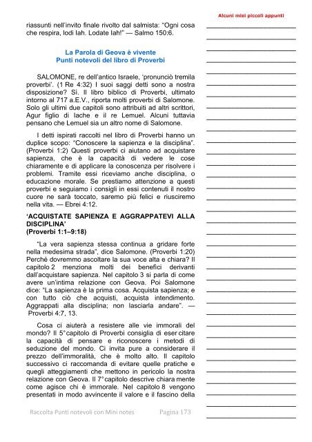 Raccolta Punti notevoli