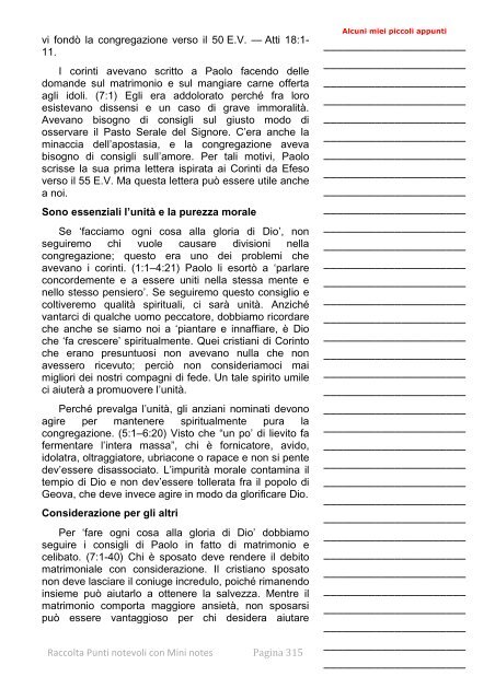 Raccolta Punti notevoli