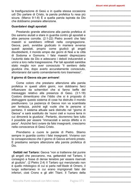 Raccolta Punti notevoli