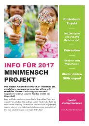 Ankündigung Minimensch-Projekt / Kinderbuch / Josefine Barbaric