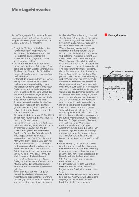 INDUSTRIEFLÄCHENHEIZUNG - Roth Werke