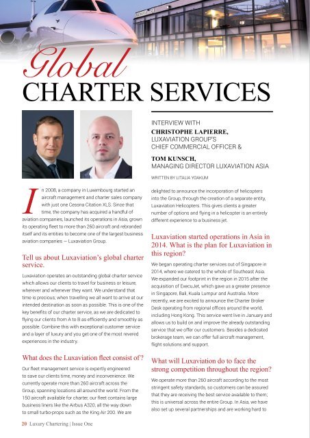 Luxury Chartering 2017
