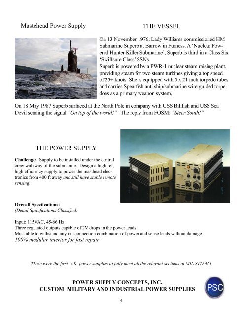 CUSTOM POWER SUPPLIES - Power Supply Concepts Inc.