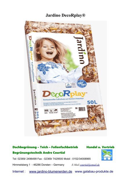 Jardino DecoRplay® Fallschutzstreu