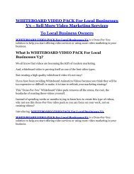 WHITEBOARD VIDEO PACK For Local Businesses V3 Review & HUGE $23800 Bonuses