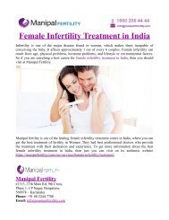 Female Infertility Treatment in India