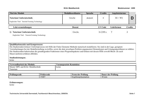 D - Technische Universität Darmstadt