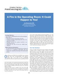 A Fire in the Operating Room: It Could Happen to You! - Vtr