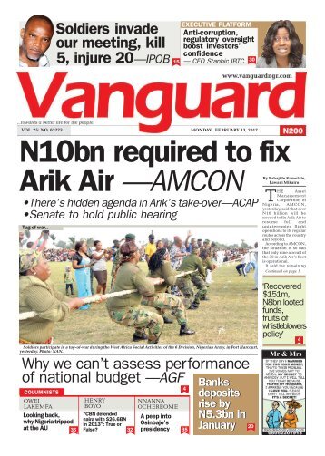 13022017 - N10bn required to fix Arik Air —AMCON