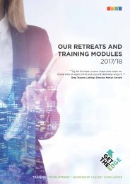 Get The Edge Retreats and Modules Training programmes 2017-2018