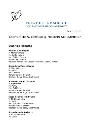 5+6jährige Stuten/Wallache - Pferdestammbuch Schleswig-Holstein ...