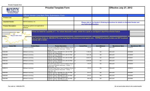 Microsoft Pricelist - Peppm