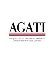 AGATI - Design Lookbook for Marquette University and Workshop Architects - 02132017