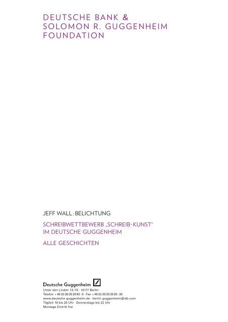 Download PDF 'Alle Geschichten' - Deutsche Guggenheim