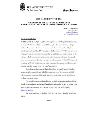 2000 earth day top ten - World Resources Institute