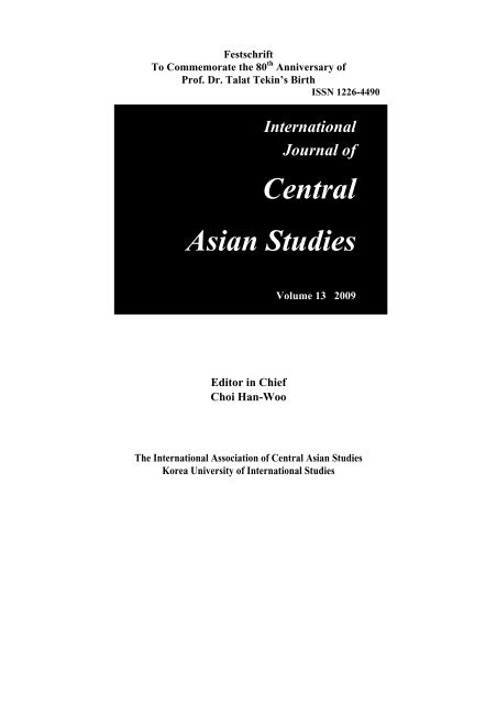 Necessity Operators in Turkish and Uyghur - IACD(Institute of Asian ...