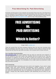 Free Advertising Vs. Paid Advertising