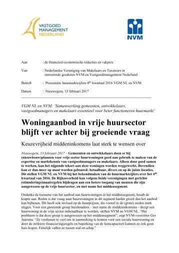 Woningaanbod in vrije huursector blijft ver achter bij groeiende vraag