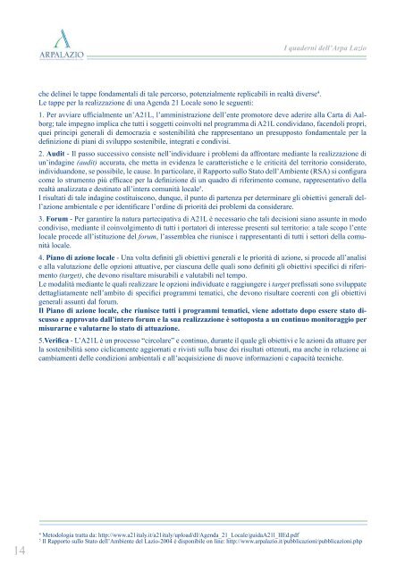 agenda 21 - ARPA Lazio
