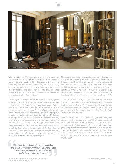 Development Quarterly - Issue 3 IHG Europe's Development, Design & Openings magazine