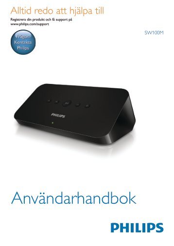 Philips Adaptateur Multiroom Spotify - Mode dâemploi - SWE