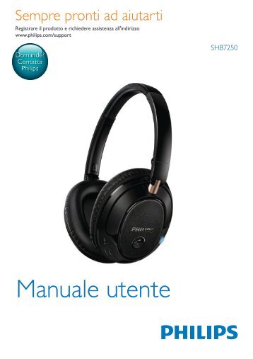 Philips Casque sans fil Bluetooth - Mode dâemploi - ITA