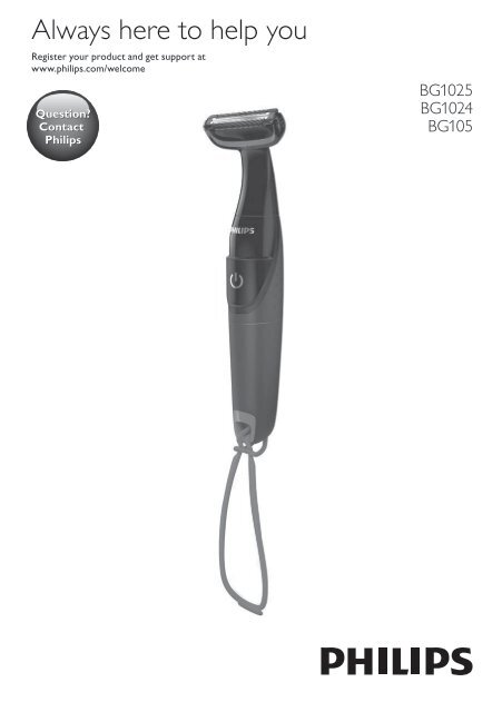 Philips Bodygroom series 1000 body groomer - Mode d&rsquo;emploi - FIN