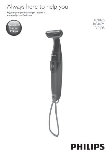 Philips Bodygroom series 1000 body groomer - Mode dâemploi - MSA