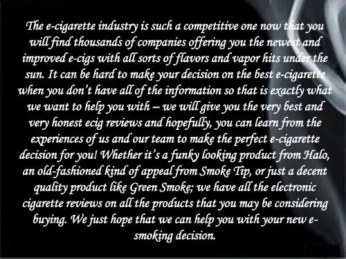 Get Reviews on Blu Cigs e-cigarettes