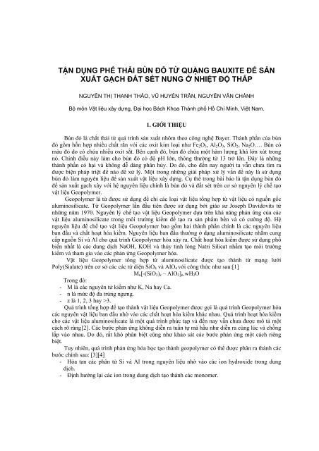 The possibility of utilizing red mud from bauxite ore in production of bricks from red mud – clay system at low temperature_2011