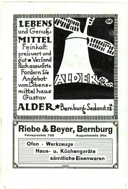 Adressbuch Bernburg 1920