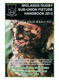 Midlands Rugby Sub Union Fixture Handbook