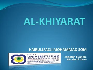 Syarat Khiyar Syarat