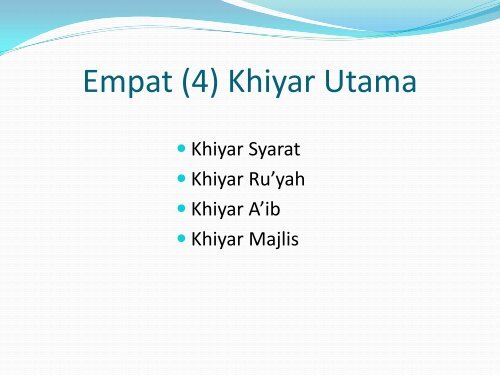 Syarat Khiyar Syarat