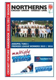 Northerns Cricket Union 2017