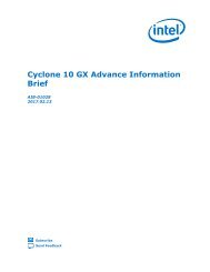 Cyclone 10 GX Advance Information Brief