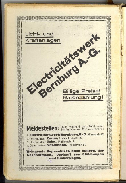 Adressbuch Bernburg 1927