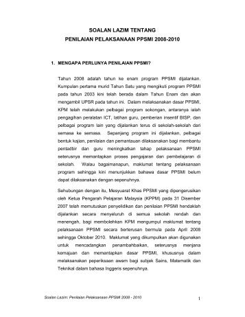 PENILAIAN PELAKSANAAN PPSMI