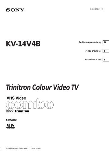 Sony KV-14V4B - KV-14V4B Istruzioni per l'uso Tedesco