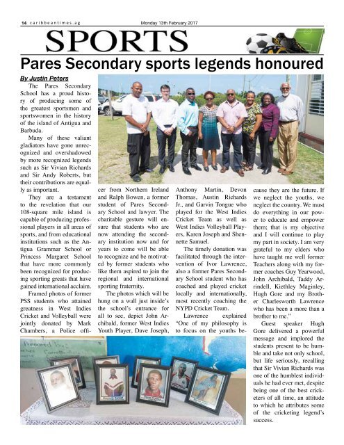 Caribbean Times 96th Issue - Monday 13th February 2017