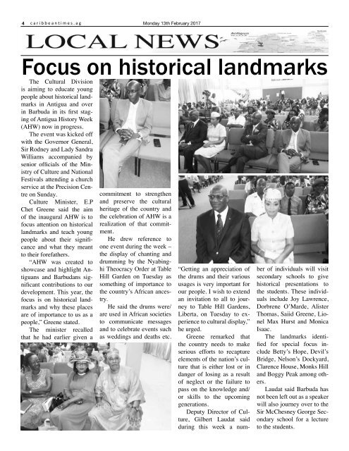 Caribbean Times 96th Issue - Monday 13th February 2017