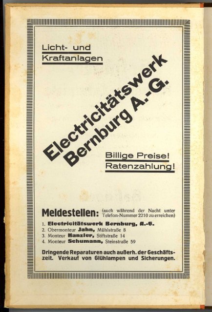 Adressbuch Bernburg 1929-1930