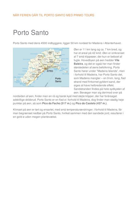 Destination: porto-santo