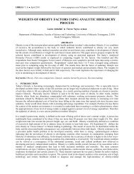 weights of obesity factors using analytic hierarchy process