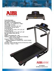 Treadmill PDF file AIBI T 3030 Spec