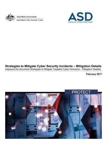 Strategies to Mitigate Cyber Security Incidents – Mitigation Details