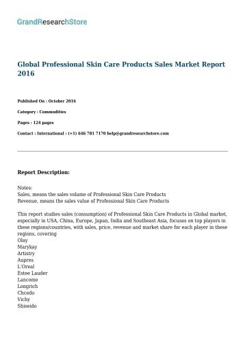 global-professional-skin-care-products-sales